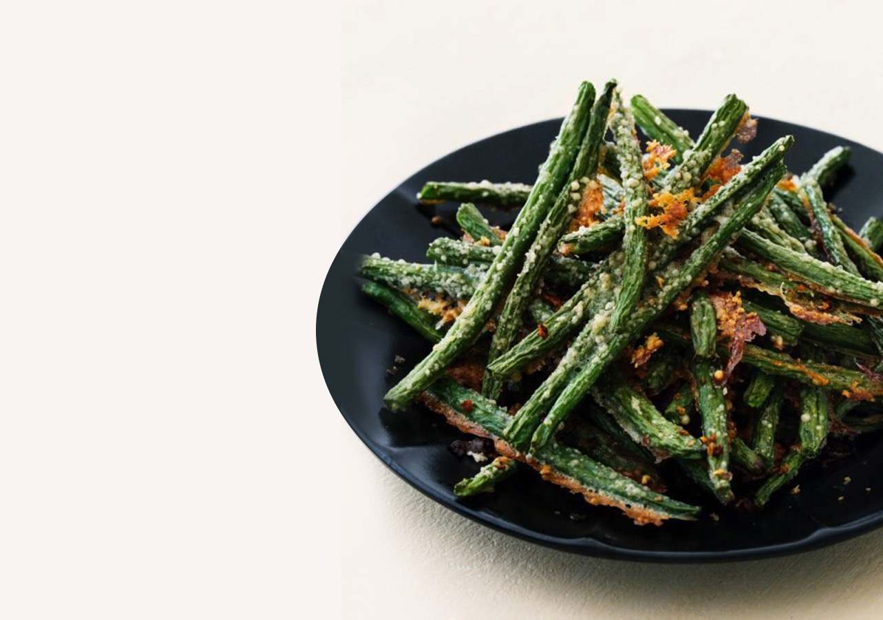 Parmesan-roasted green beans